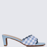 Carmen Comfy Heels In Cotton Blue
