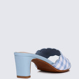 Carmen Comfy Heels In Cotton Blue