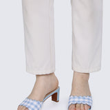 Carmen Comfy Heels In Cotton Blue