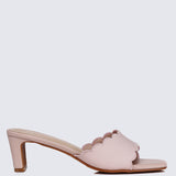 Carmen Comfy Heels In Dreamy Pink