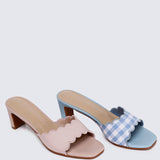 Carmen Comfy Heels In Dreamy Pink