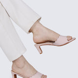 Carmen Comfy Heels In Dreamy Pink