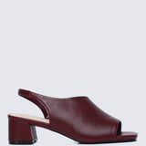 Mimpikita x My Ballerine Urba Comfy Heels In Maroon