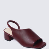 Mimpikita x My Ballerine Urba Comfy Heels In Maroon
