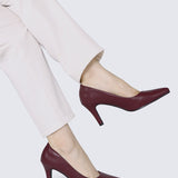 Ashley Comfy Pumps In Maroon