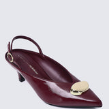 Mimpikita x My Ballerine Verde Comfy Heels In Maroon