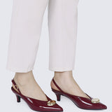 Mimpikita x My Ballerine Verde Comfy Heels In Maroon