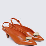 Mimpikita x My Ballerine Verde Comfy Heels In Orange