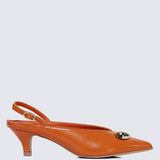 Mimpikita x My Ballerine Verde Comfy Heels In Orange