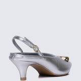 Mimpikita x My Ballerine Verde Comfy Heels In Silver
