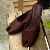 Lani Comfy Heels In Maroon
