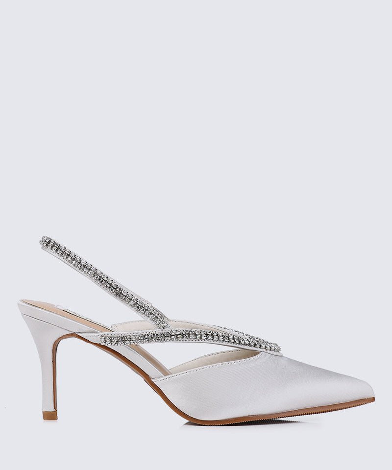 Abigail Comfy Heels In SilverShoes - myballerine