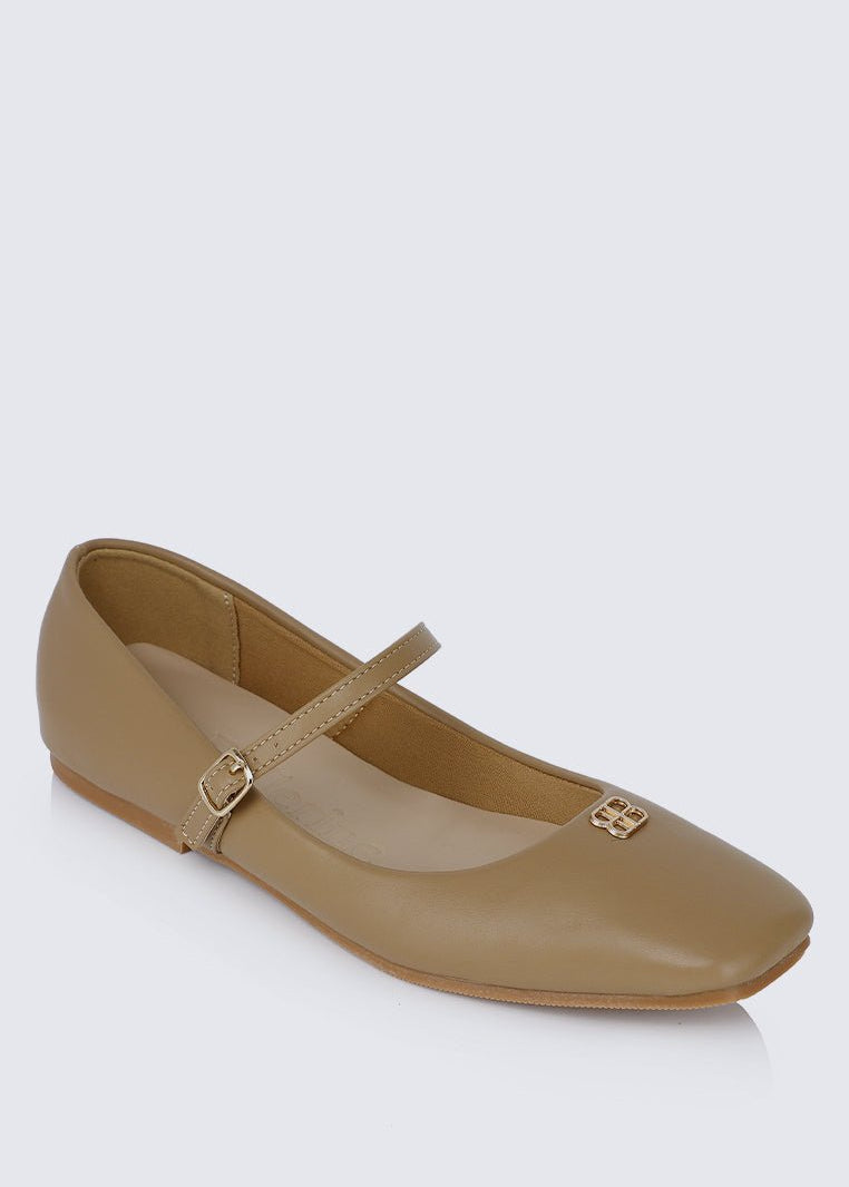 Aimee Comfy Ballerina In AlmondShoes - myballerine