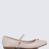 Aimee Comfy Ballerina In BeigeBallerina - myballerine