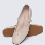Aimee Comfy Ballerina In BeigeShoes - myballerine
