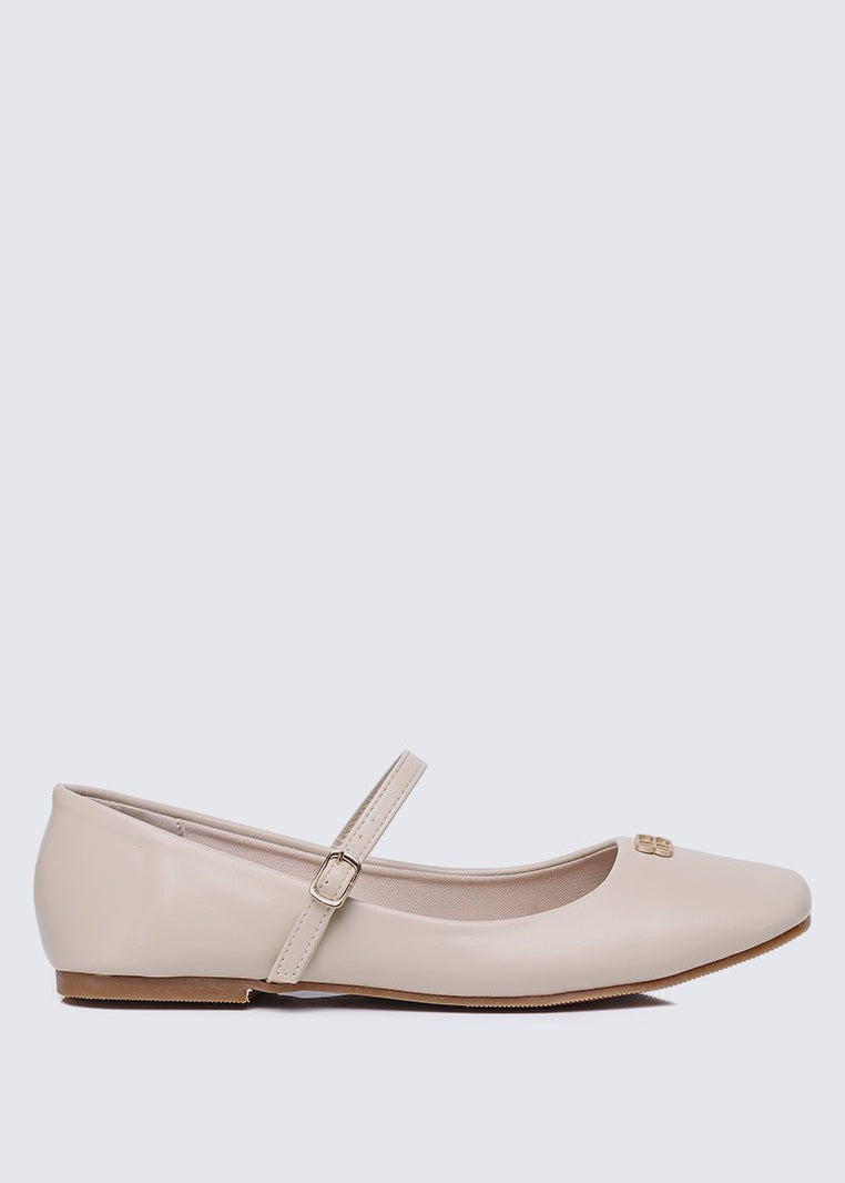 Aimee Comfy Ballerina In BeigeShoes - myballerine