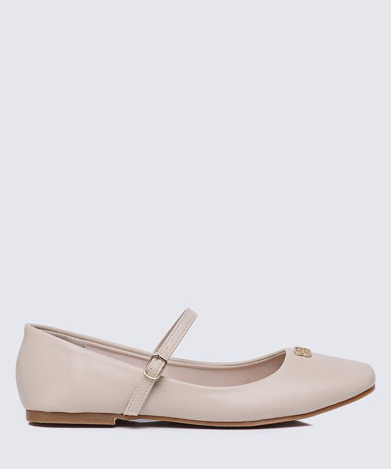 Aimee Comfy Ballerina In BeigeShoes - myballerine