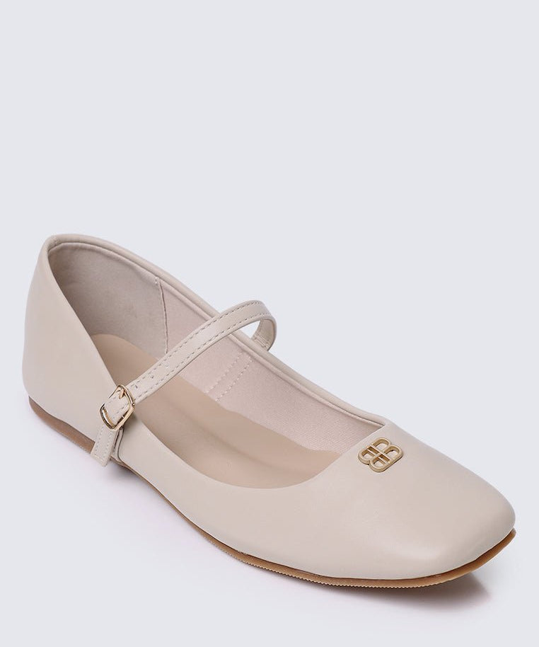 Aimee Comfy Ballerina In BeigeShoes - myballerine