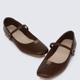 Aimee Comfy Ballerina In EspressoShoes - myballerine