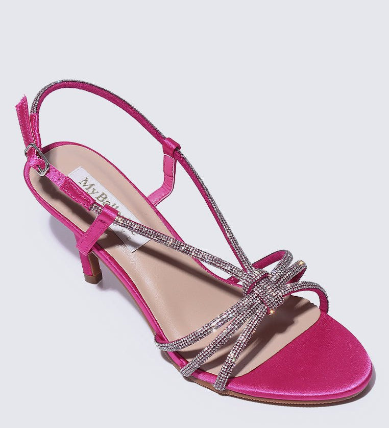 Alaia Comfy Heels In Fuchsia - myballerine