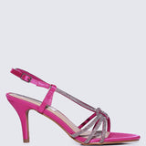Alaia Comfy Heels In Fuchsia - myballerine