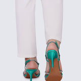 Alaia Comfy Heels In Green - myballerine