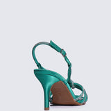 Alaia Comfy Heels In Green - myballerine