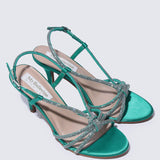 Alaia Comfy Heels In Green - myballerine