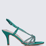 Alaia Comfy Heels In Green - myballerine