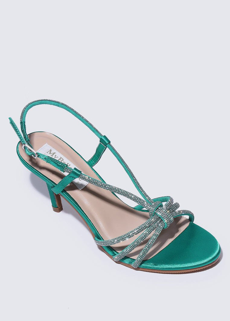 Alaia Comfy Heels In Green - myballerine