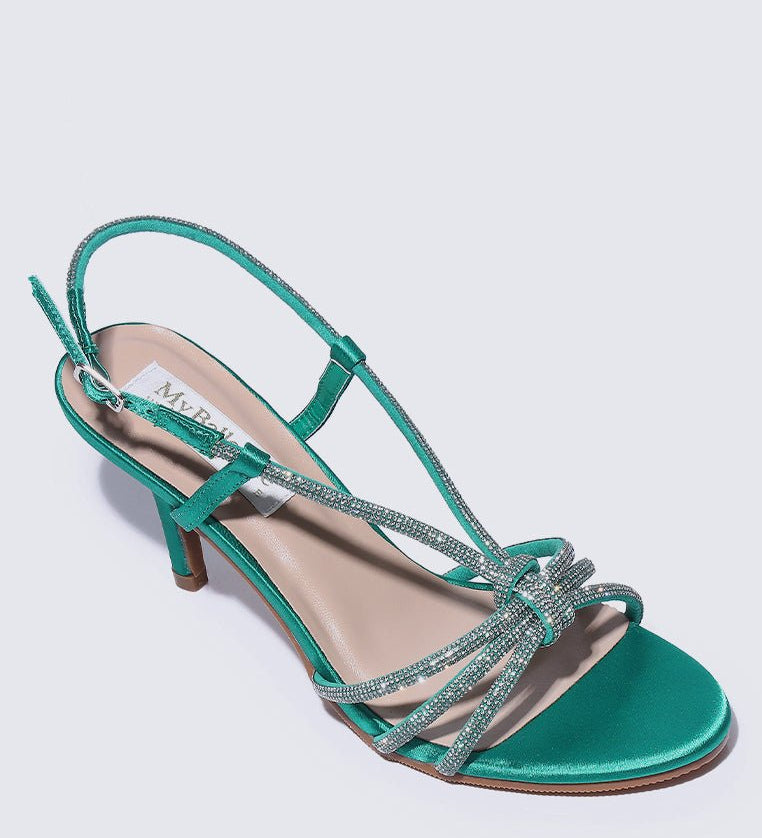 Alaia Comfy Heels In Green - myballerine