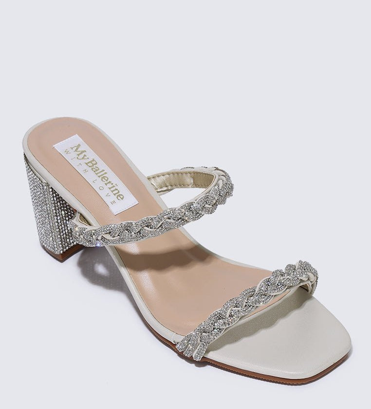 Alani Comfy Heels In ChampagneShoes - myballerine