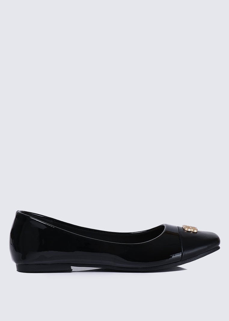 Albee WideFit Comfy Ballerina In BlackShoes - myballerine