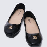 Albee WideFit Comfy Ballerina In BlackShoes - myballerine