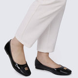 Albee WideFit Comfy Ballerina In BlackShoes - myballerine