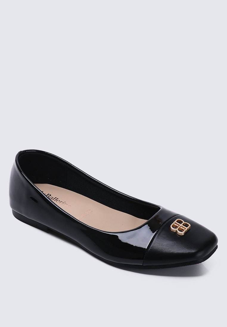 Albee WideFit Comfy Ballerina In BlackShoes - myballerine