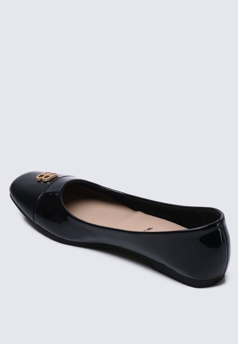 Albee WideFit Comfy Ballerina In BlackShoes - myballerine