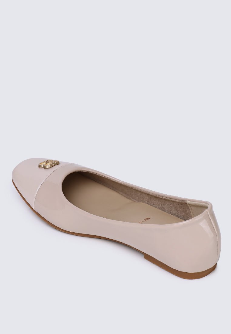 Albee WideFit Comfy Ballerina In NudeShoes - myballerine
