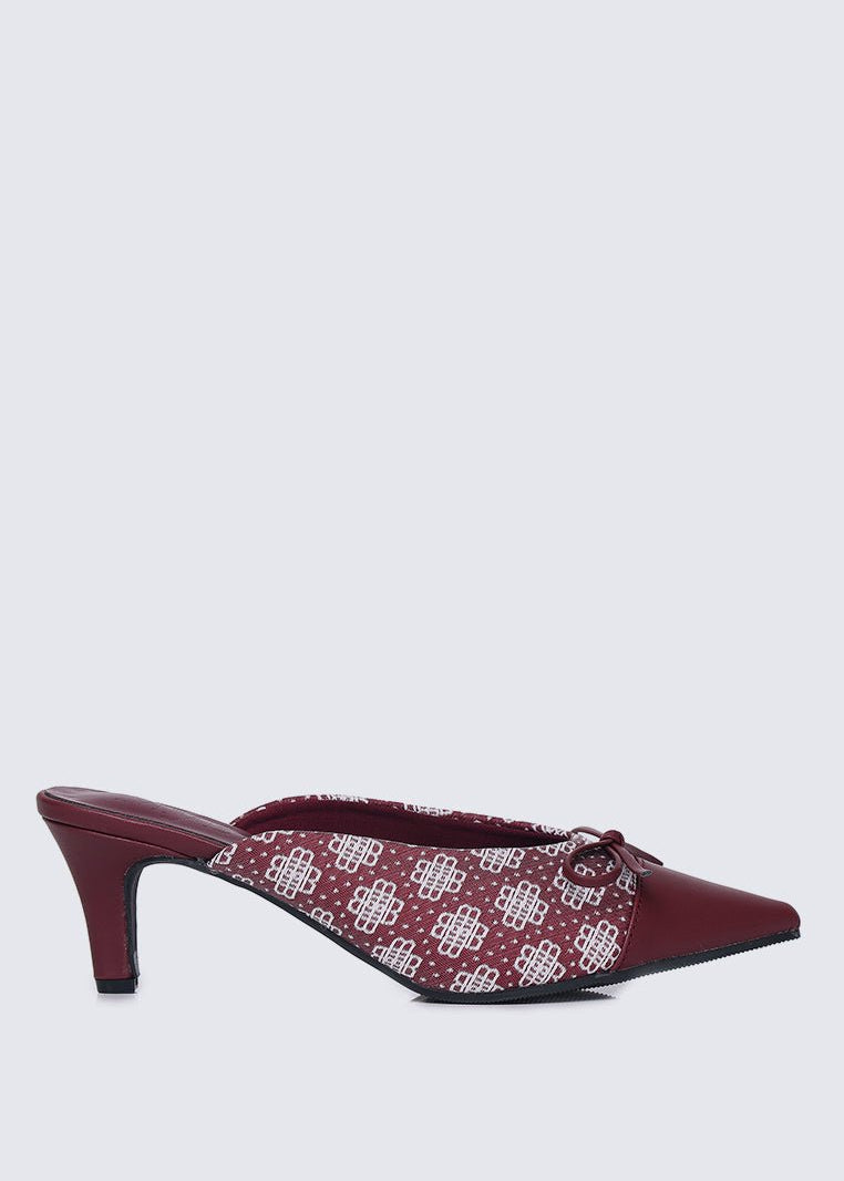 Aleeya Comfy Heels In MaroonHeels - myballerine