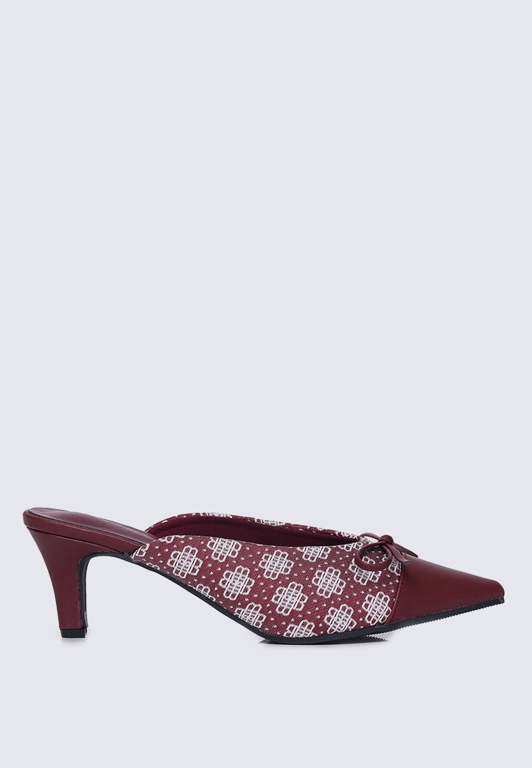 Aleeya Comfy Heels In MaroonHeels - myballerine