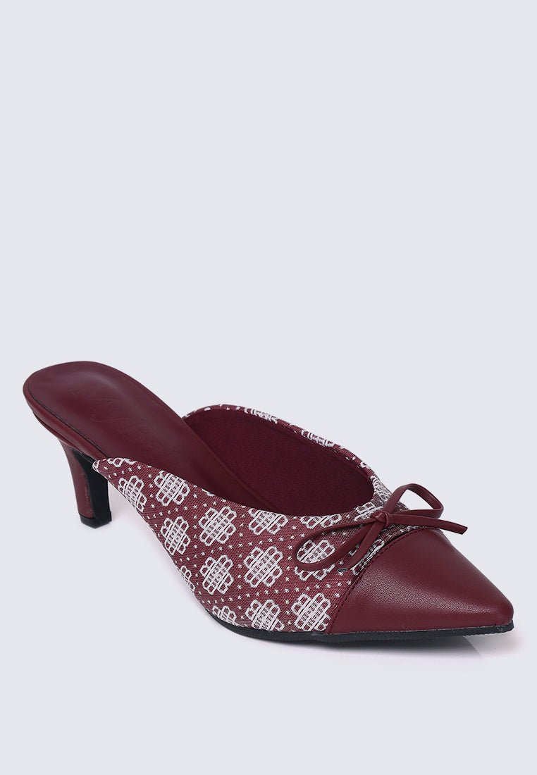 Aleeya Comfy Heels In MaroonHeels - myballerine