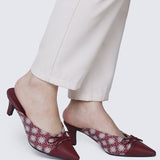 Aleeya Comfy Heels In MaroonHeels - myballerine