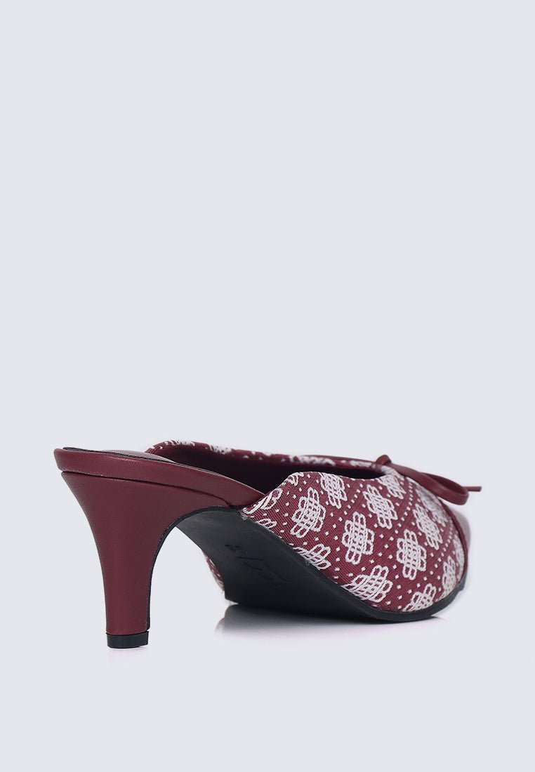 Aleeya Comfy Heels In MaroonHeels - myballerine