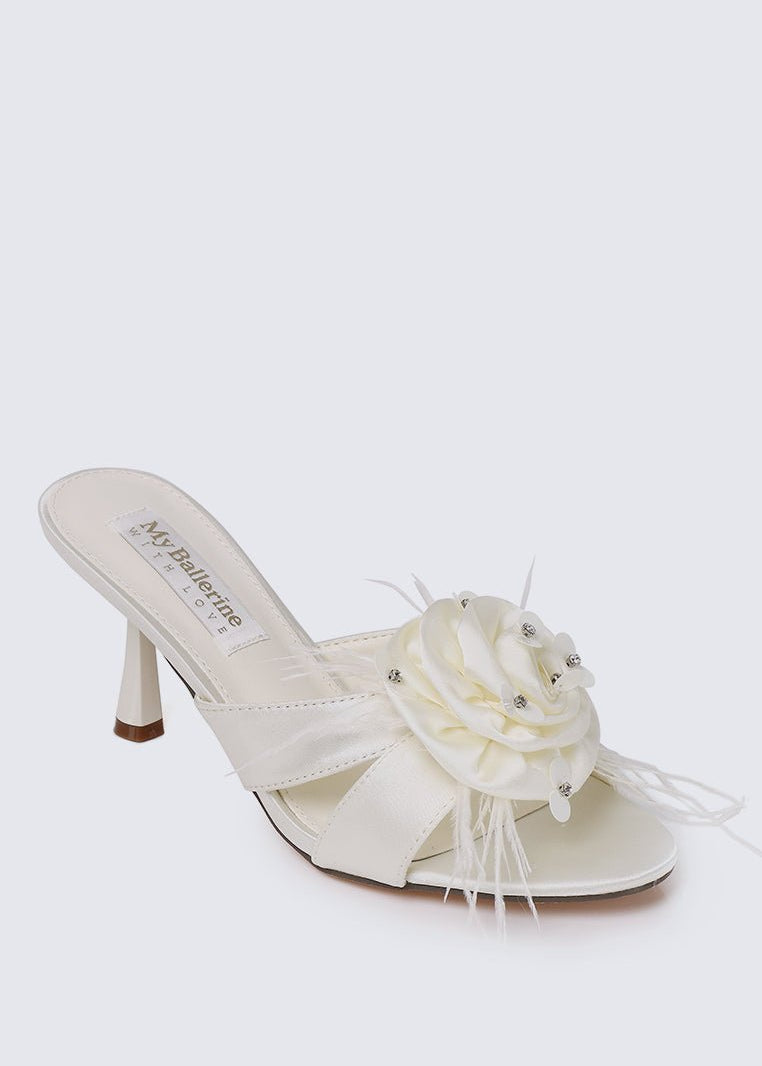 Alira Comfy Heels In IvoryHeels - myballerine