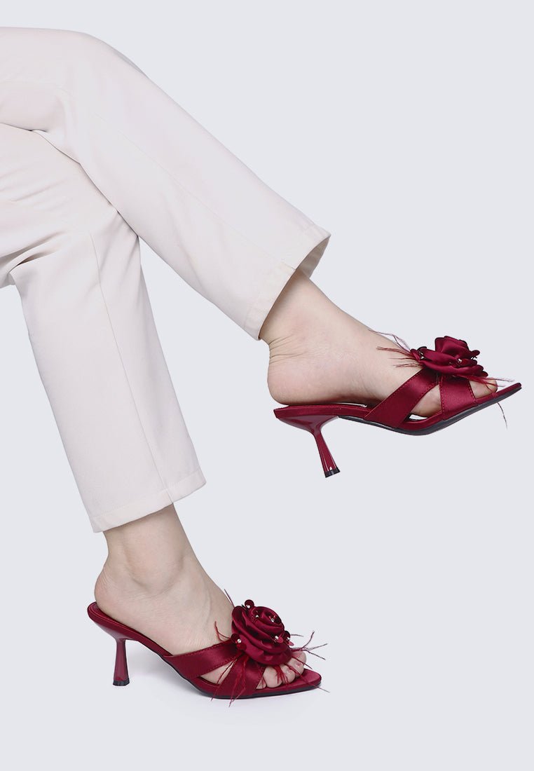 Alira Comfy Heels In MaroonHeels - myballerine