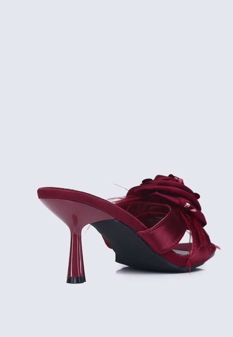 Alira Comfy Heels In MaroonHeels - myballerine