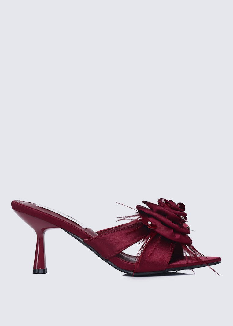 Alira Comfy Heels In MaroonHeels - myballerine