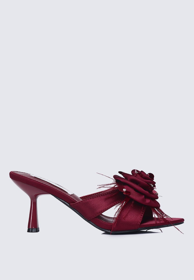 Alira Comfy Heels In MaroonHeels - myballerine