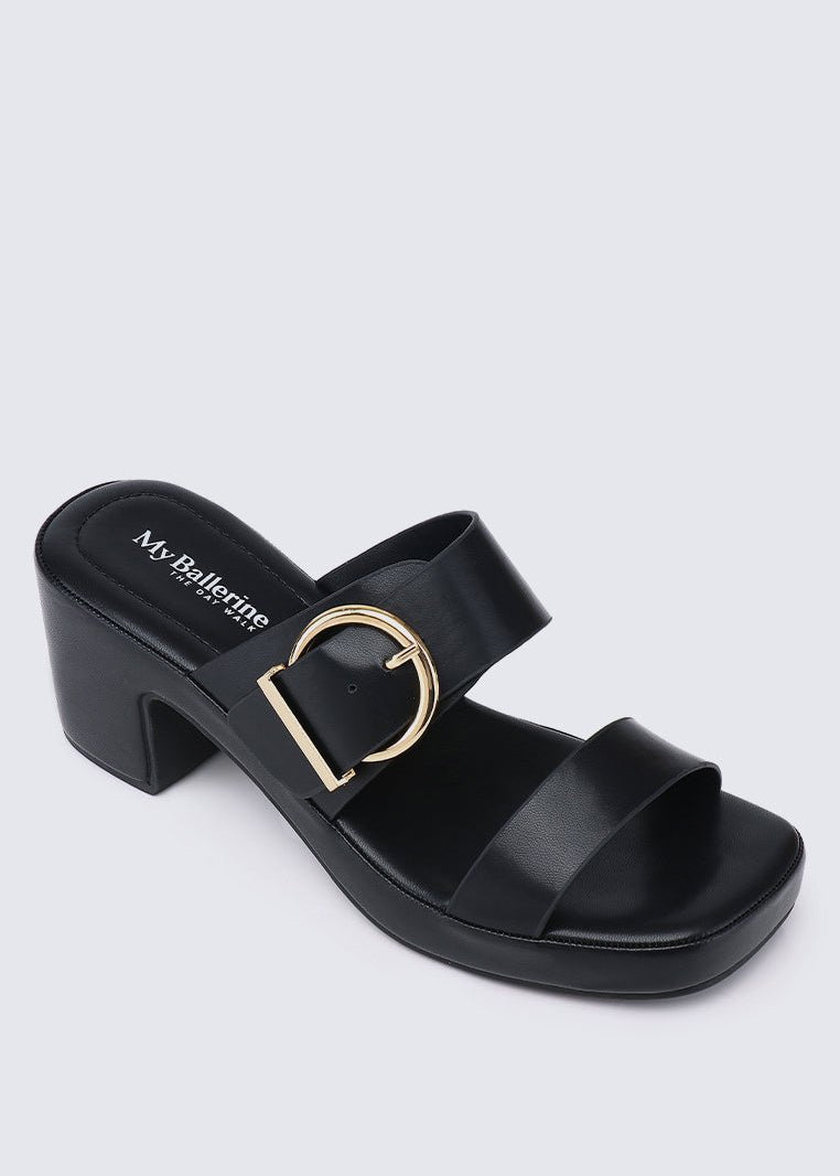 All Day Walk Comfy Wedges In BlackShoes - myballerine