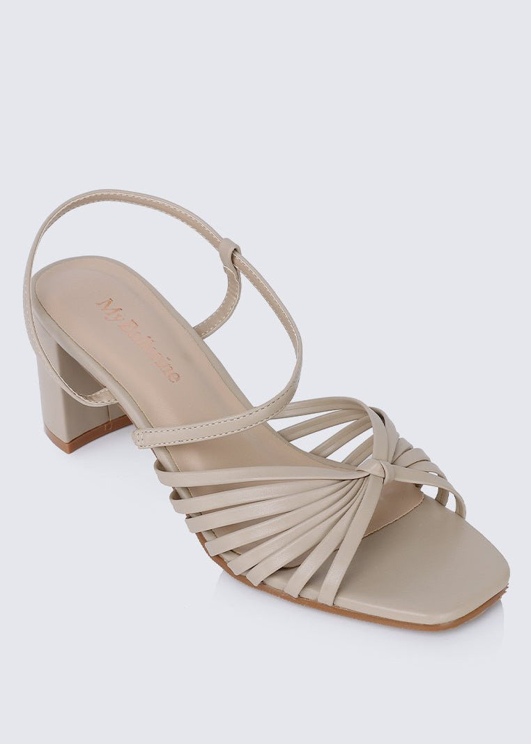 Alma Comfy Heels In Almond - myballerine